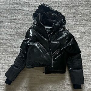 Black Puffer Jacket with Hood